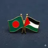 Premium Metal Diplomatic Crossed Flag Lapel Pin
