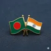 Premium Metal Diplomatic Crossed Flag Lapel Pin