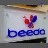 Premium 3D Acrylic Raised Letters Nameplate on Crystal Glass