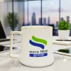 Luxury Gold-Trimmed Tapered Ceramic Executive Mug
