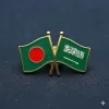 Premium Metal Diplomatic Crossed Flag Lapel Pin