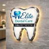 Premium One Sided Tooth Shape Dental Lightbox Signage for Indoor Decoration