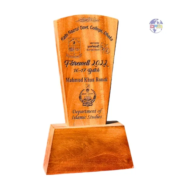 Classic Engraved Wooden Crest