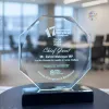 Premium Customized Crystal Glass Award Crest