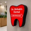 Premium One Sided Tooth Shape Dental Lightbox Signage for Indoor Decoration