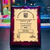 Wooden Laser Engraved Award Plaque Crest