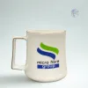 Luxury Gold-Trimmed Tapered Ceramic Executive Mug