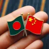 Premium Metal Diplomatic Crossed Flag Lapel Pin