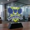 Custom Crossed-Rackets Badminton Crest