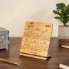 Premium Custom Laser Engraved Wooden Desk Calendar