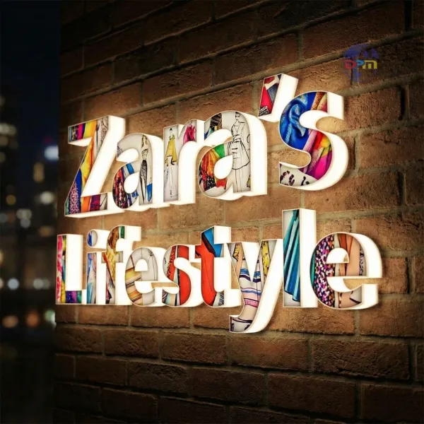 Thematic Printed 3D LED Acrylic Lettering Signage