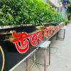 Premium 3D Front-Lit Acrylic Letters with SS Mirror Border Signage on ACP